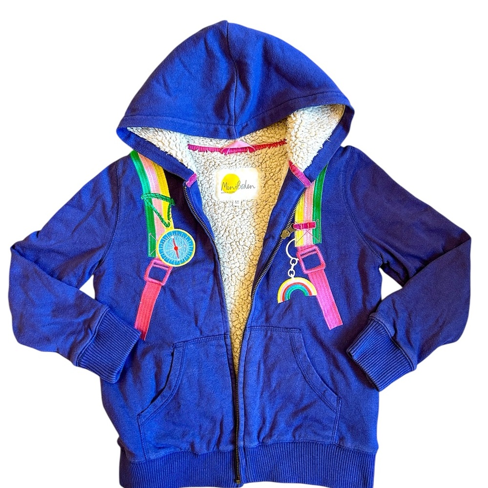 Mini Boden Sherpa Hoodie 8-9